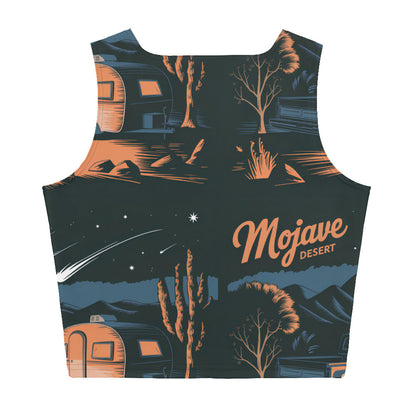 TL Mojave desert Camping night Crop Top