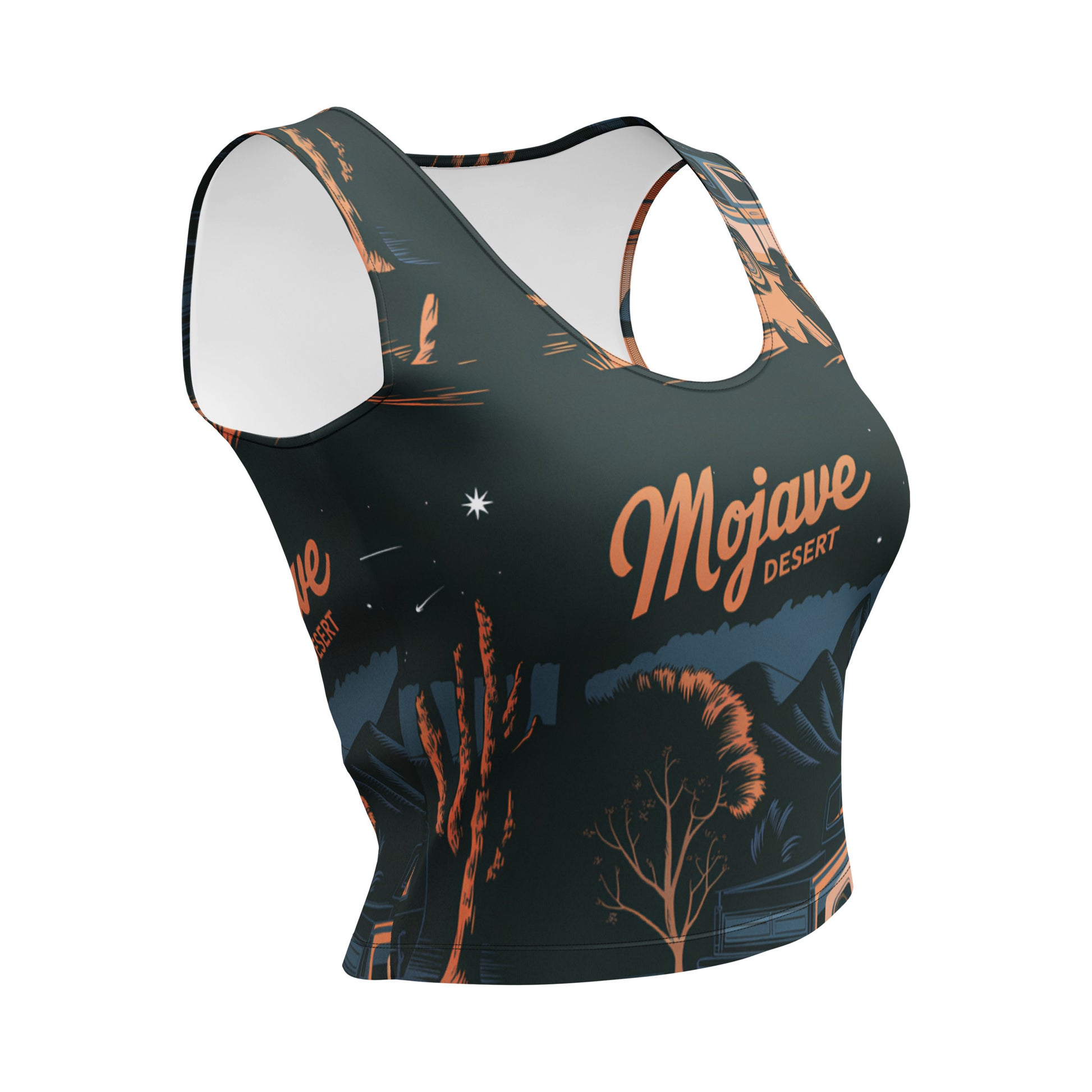 TL Mojave desert Camping night Crop Top