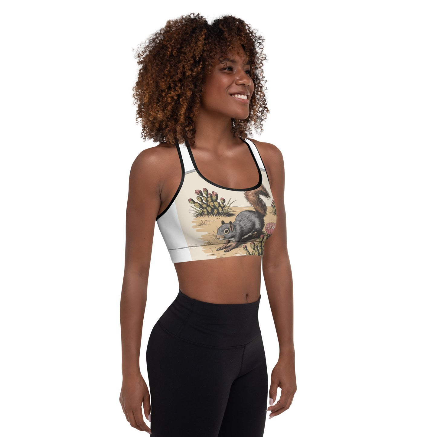 TL Mojave Desert's Squirrels Padded Sports Bra|vintage| gym wear|tops