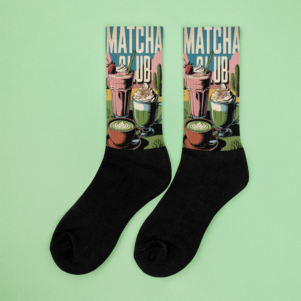 TL Matcha Club Socks|vintage|