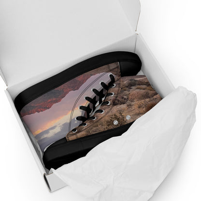 TL Mojave Desert Men’s high top canvas shoes