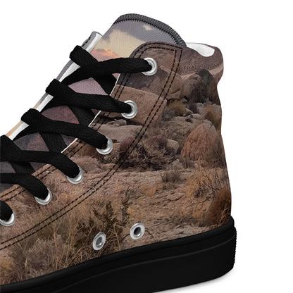 TL Mojave Desert Men’s high top canvas shoes