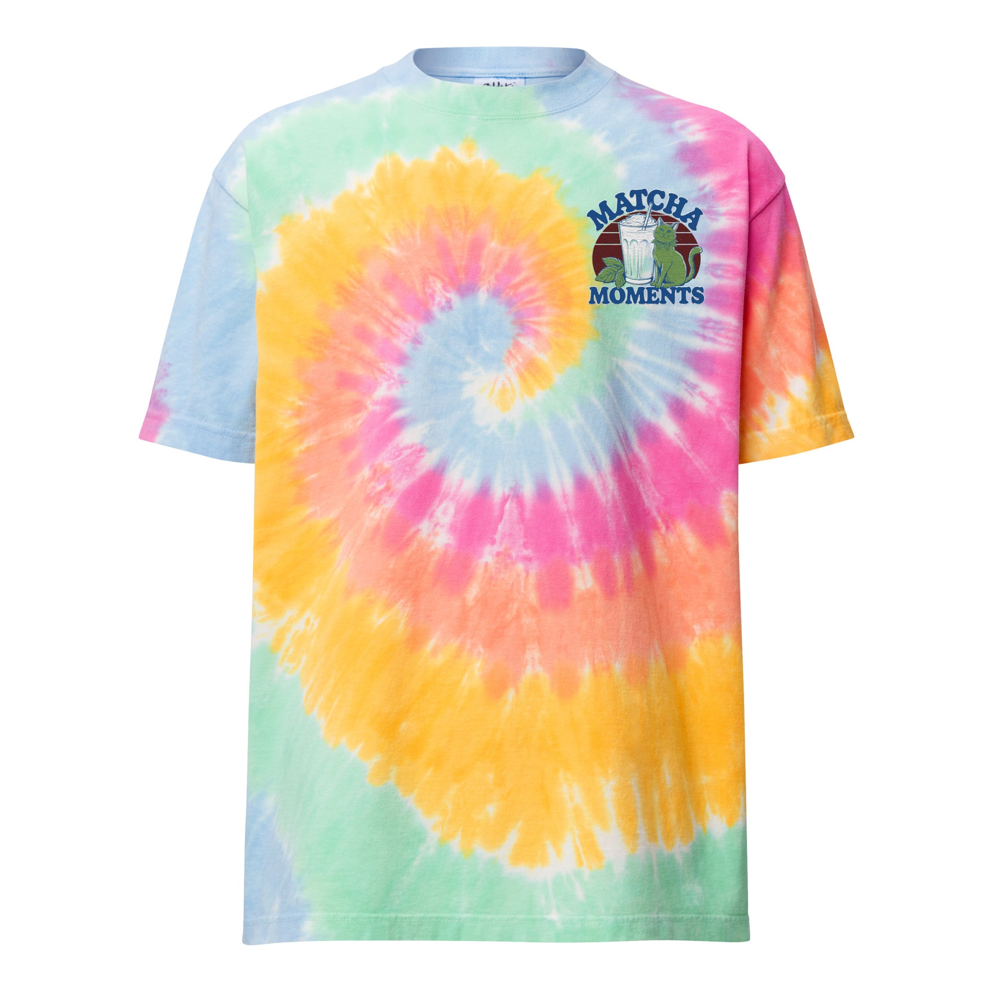 Matcha Moment Oversized Tie-Dye T-Shirt