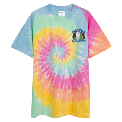 Matcha Moment Oversized Tie-Dye T-Shirt