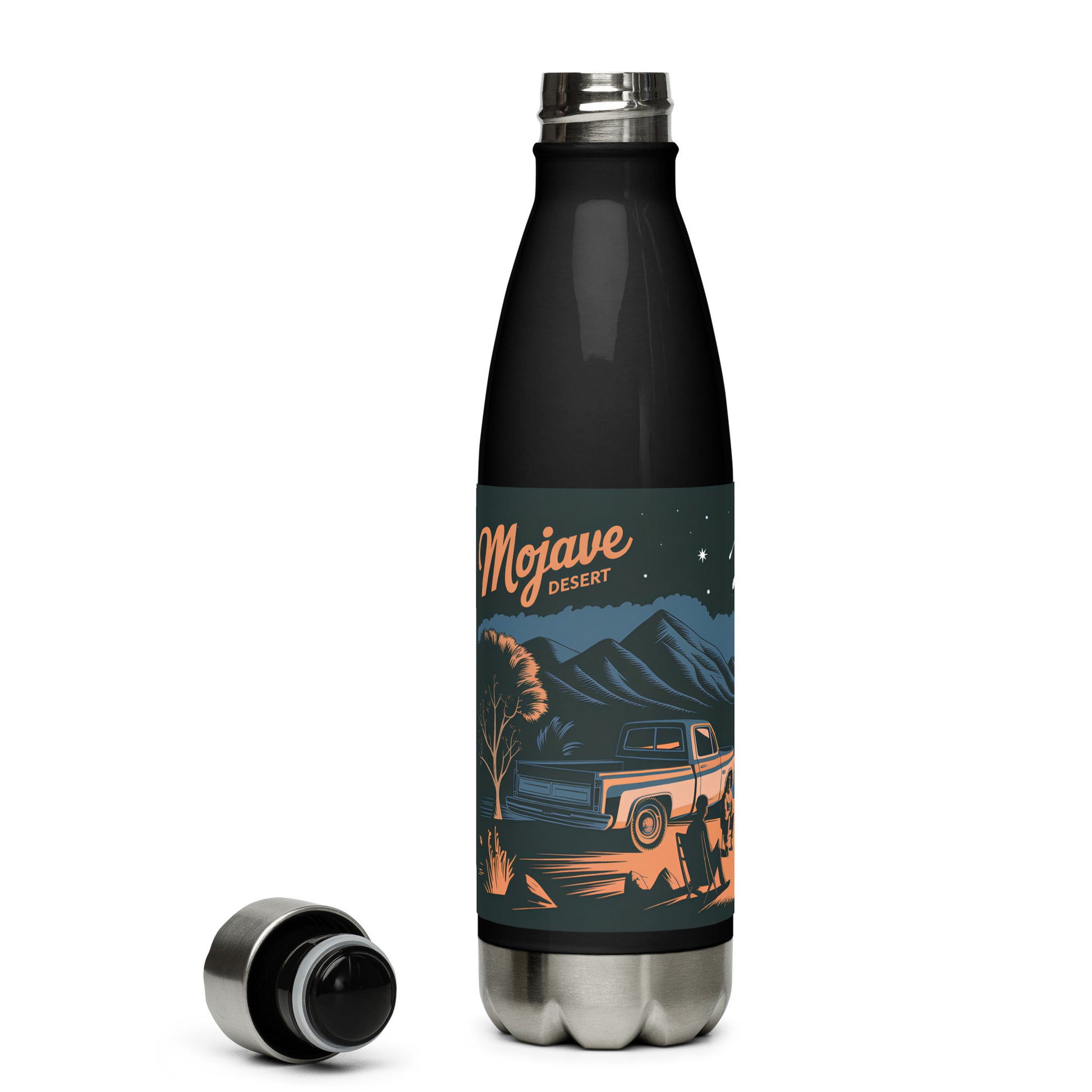 Majave Desert Camping night Stainless steel water bottle