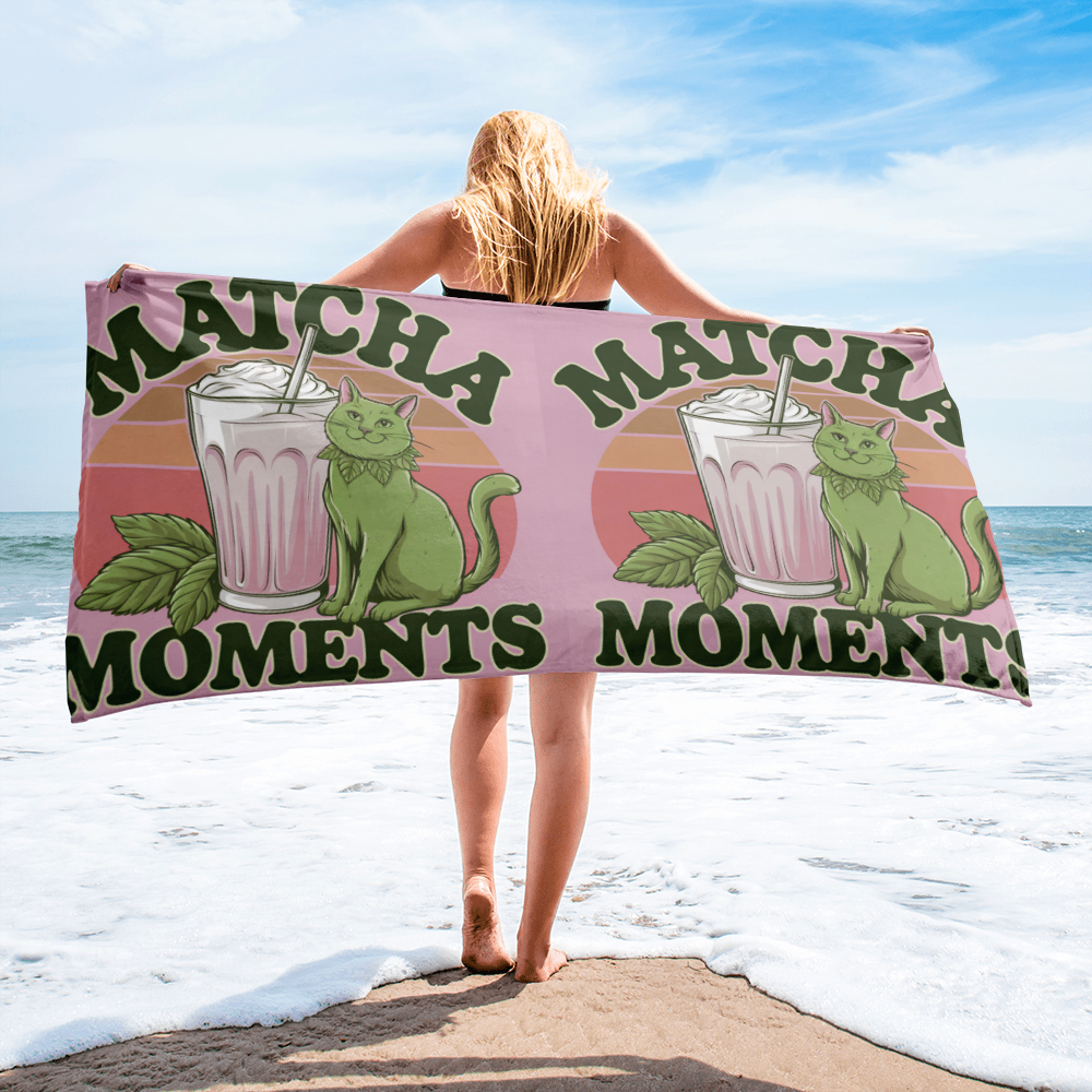 TL Matcha Moment Towel – Soft, Cozy, Vibrantly Stylish|vintage|tiny lover clothing|beach tower|bath tower|vintage| pink|aesthetic