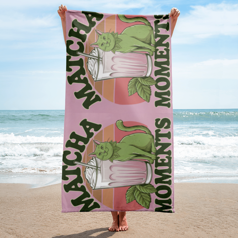 TL Matcha Moment Towel – Soft, Cozy, Vibrantly Stylish|vintage|tiny lover clothing|beach tower|bath tower|vintage| pink|aesthetic