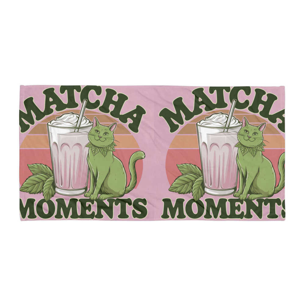 TL Matcha Moment Towel – Soft, Cozy, Vibrantly Stylish|vintage|tiny lover clothing|beach tower|bath tower|vintage| pink|aesthetic