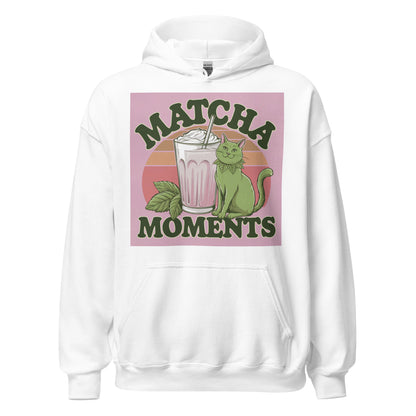 Matcha Moment Unisex Hoodie|blue|hoodie|spring outfit|cat |vintage outfit|unisex|sport|sport chic|top|white|tinyloverclothing